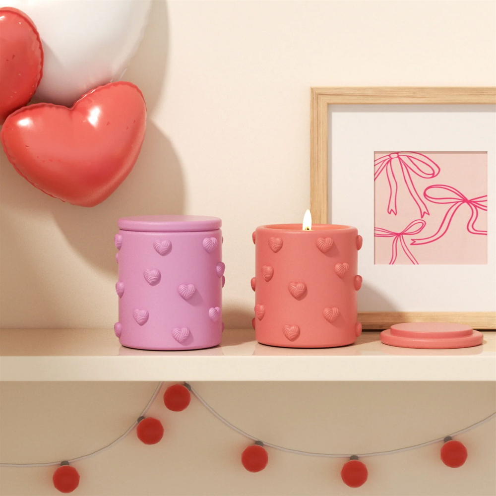 Boowan Nicole: Embrace of Love Heart Candle Jar Silicone Mold (without refill mould)