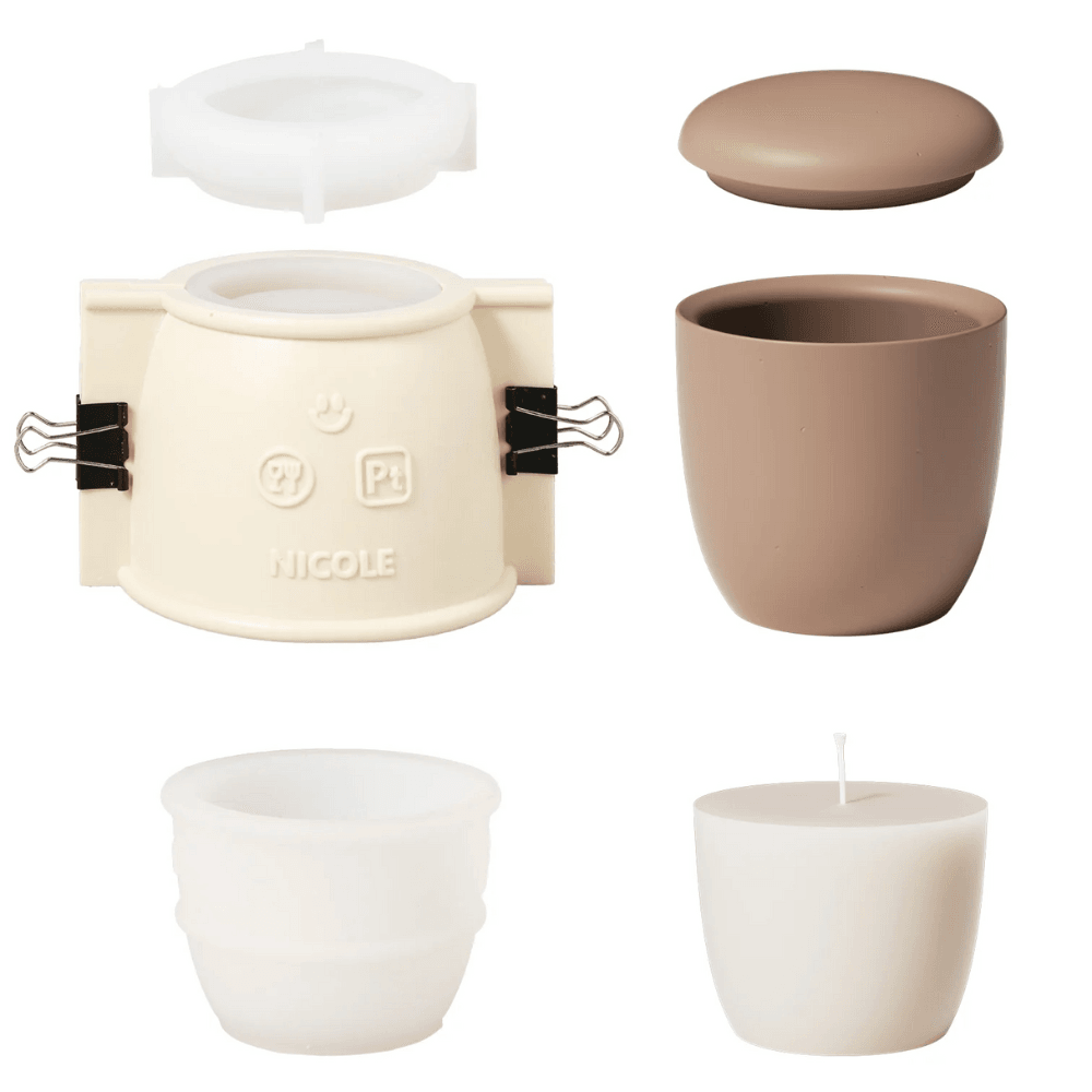 Boowan Nicole: Modern Pebble Candle Jar Silicone Mould (No inner mould) - BohriAli.com