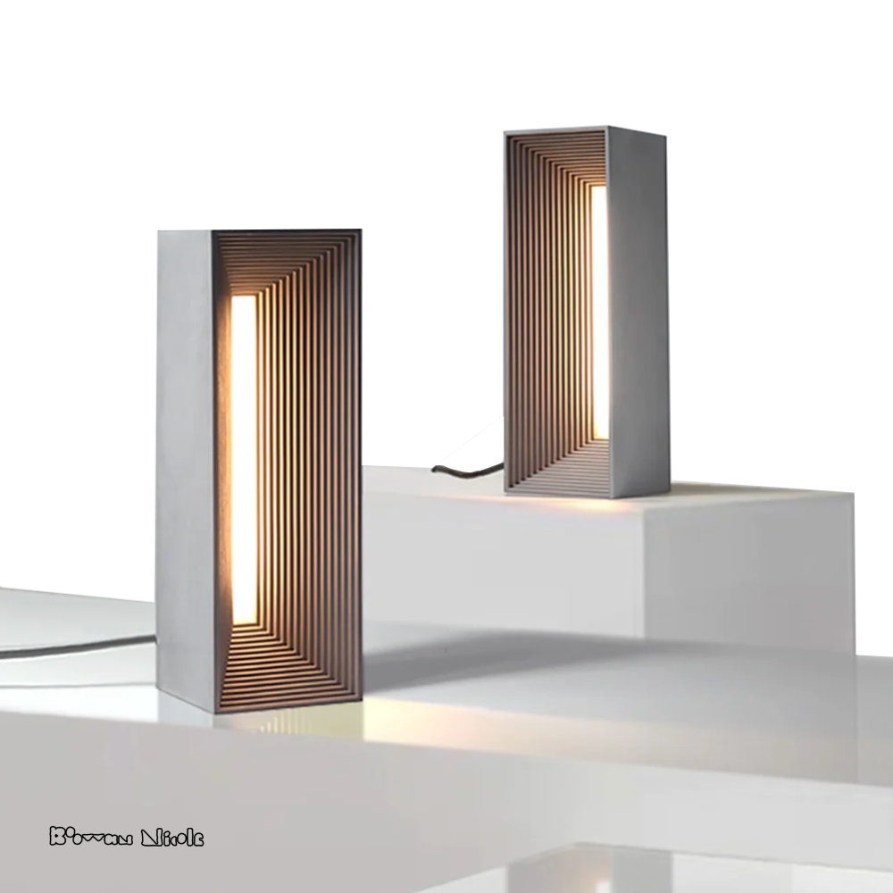 Boowan Nicole: Ladder of Light Concrete Table Lamp Silicone Mould (Mould + Accessories)