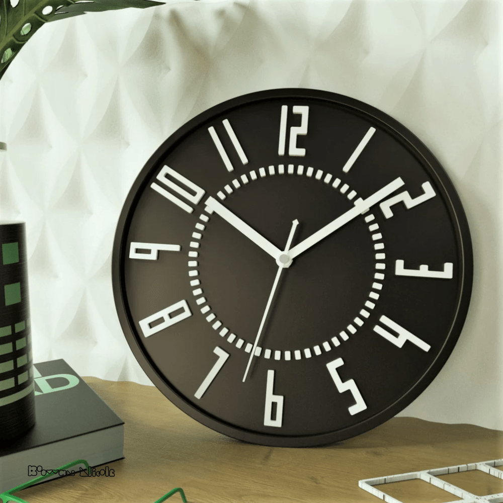 Boowan Nicole: Concrete Round Classic Wall Clock Silicone Mold