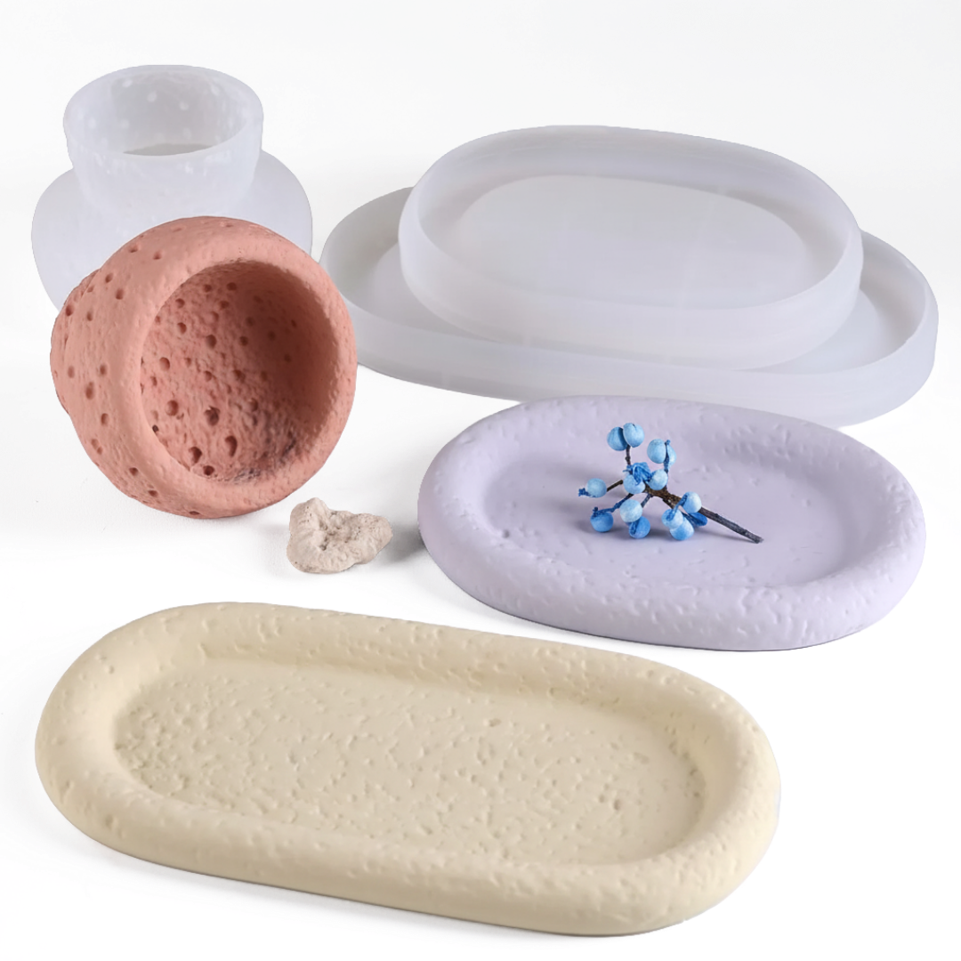 Lava Rock Tray Silicone Mould | For Concrete | Jesmonite®️| Resin