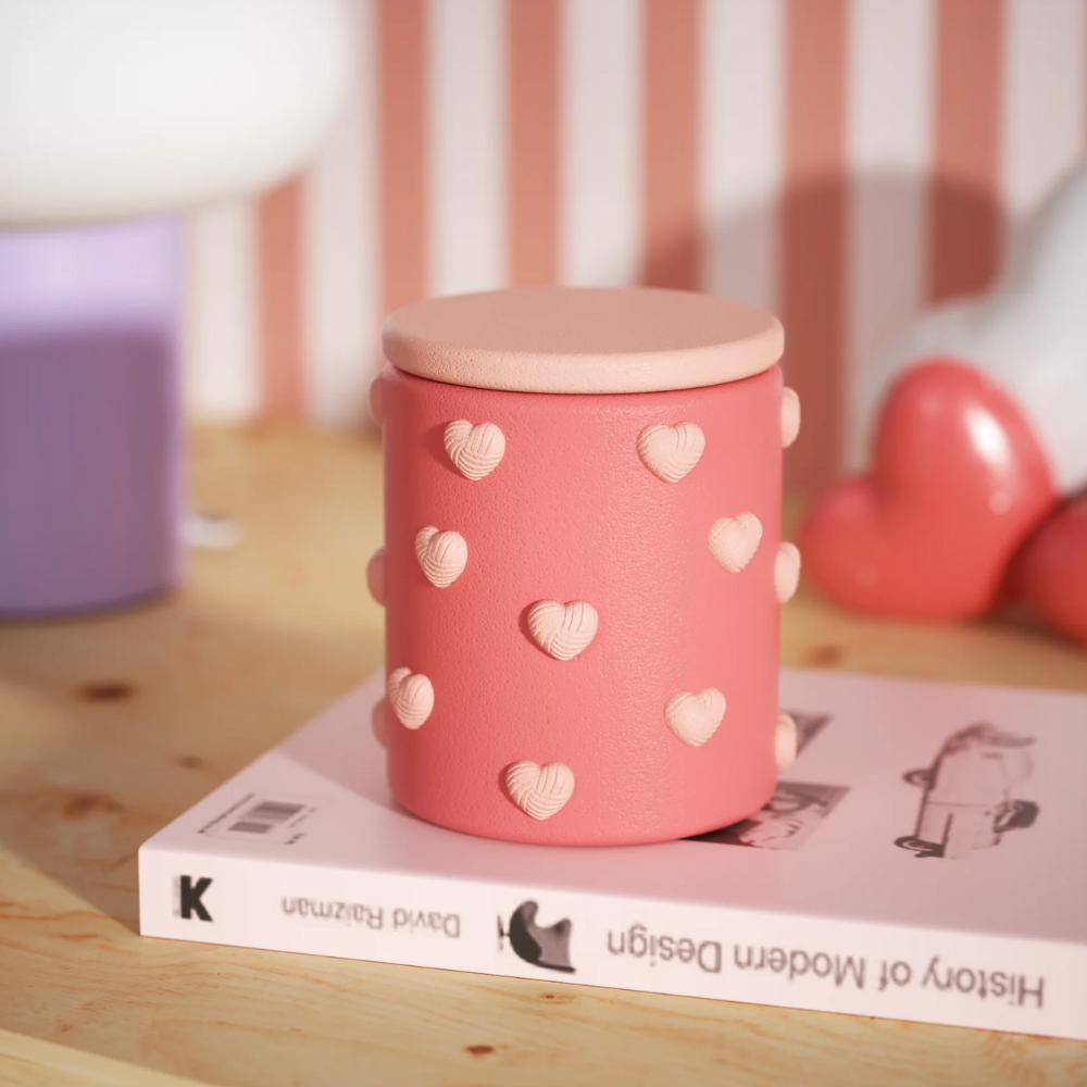Boowan Nicole: Embrace of Love Heart Candle Jar Silicone Mold (without refill mould)