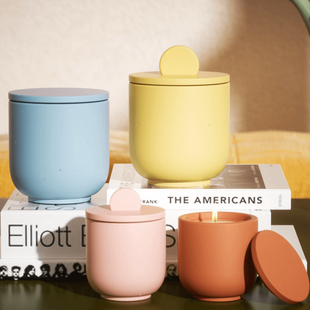 Boowan Nicole: Simple Concrete Jar with 2 styled lids Silicone Mould - BohriAli.com