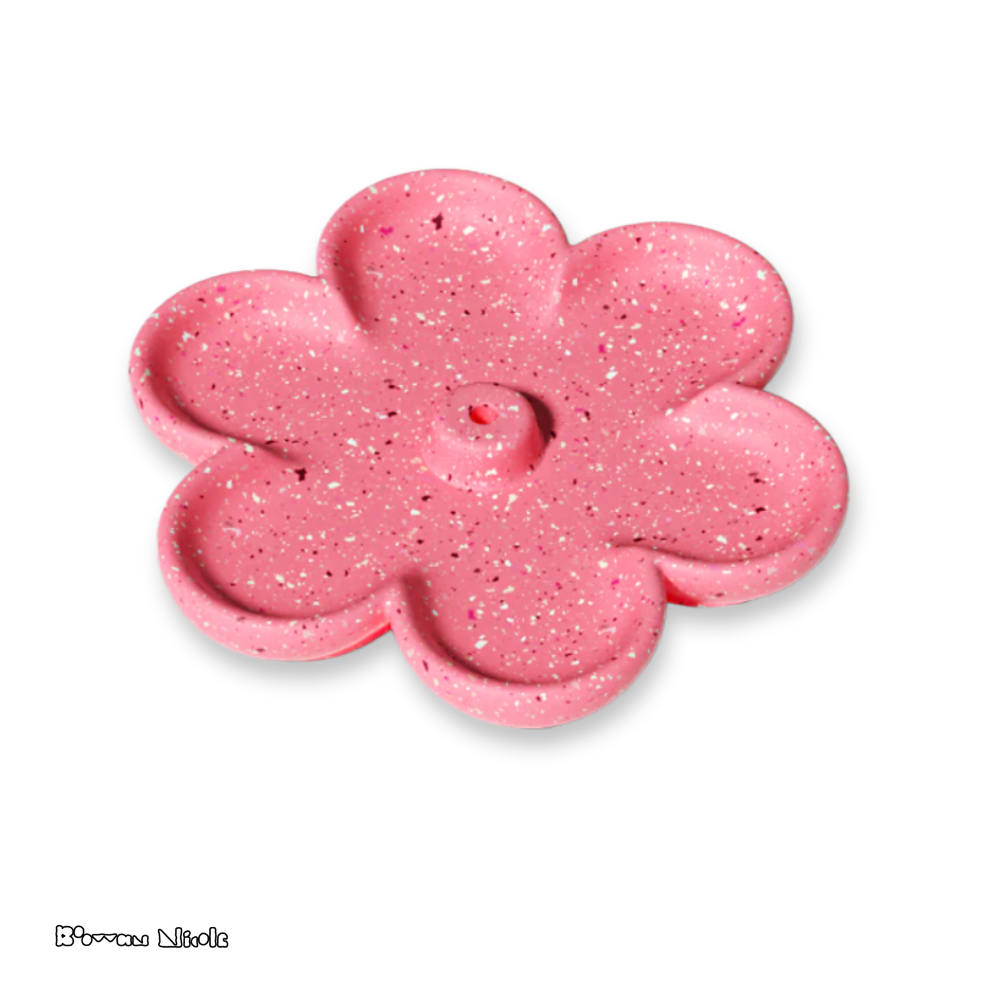 Boowan Nicole: Flower Shape Concrete Incense Holder Silicone Mould