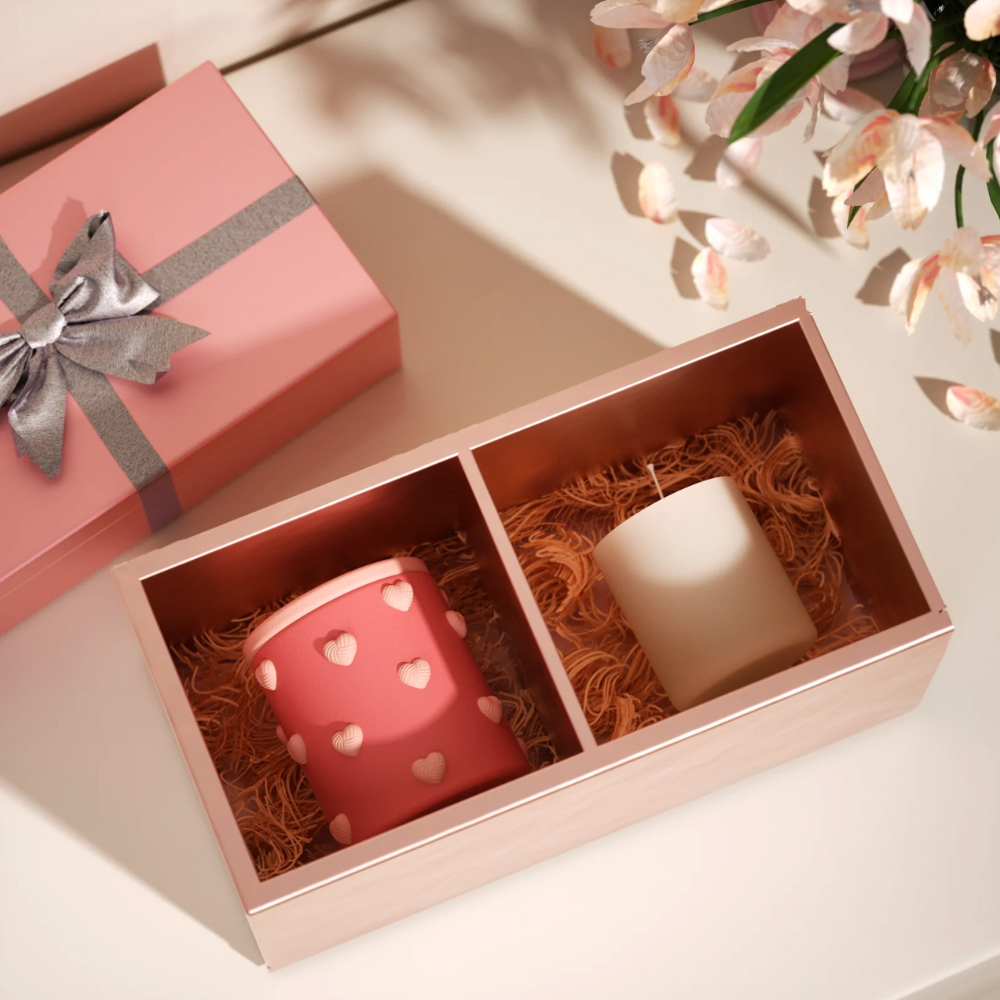 Boowan Nicole: Embrace of Love Heart Candle Jar Silicone Mold (without refill mould)