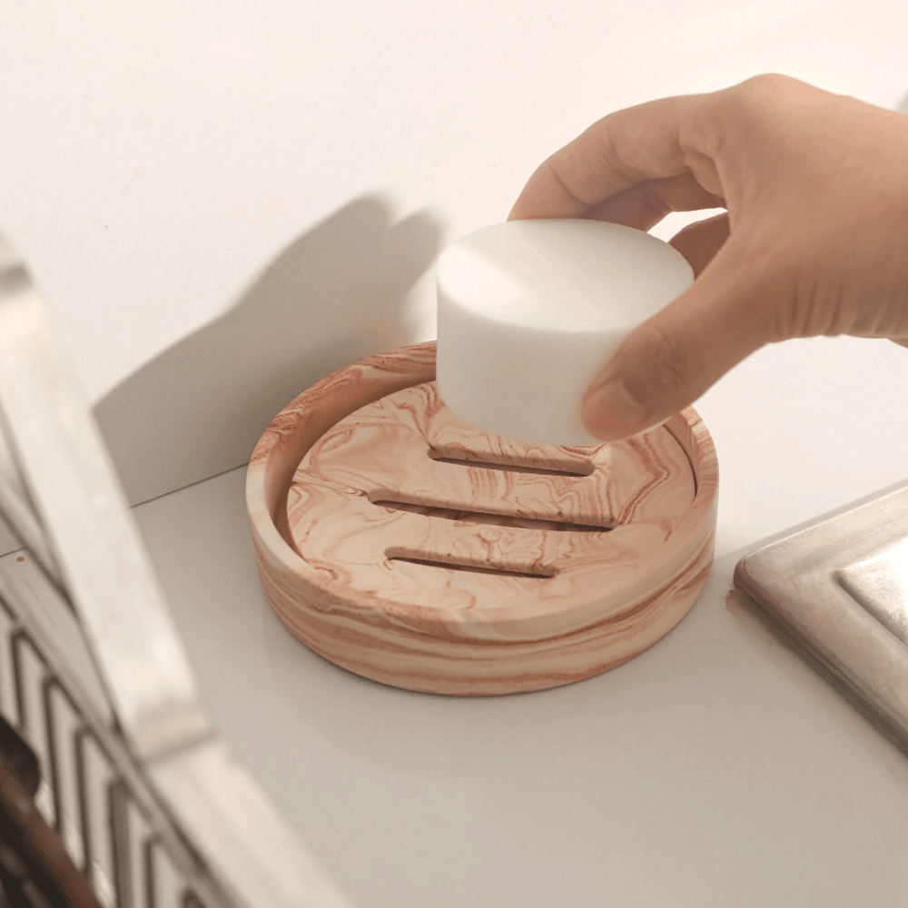 Boowan Nicole: Round Detach & Drain Soap Dish Silicone Mold - BohriAli.com
