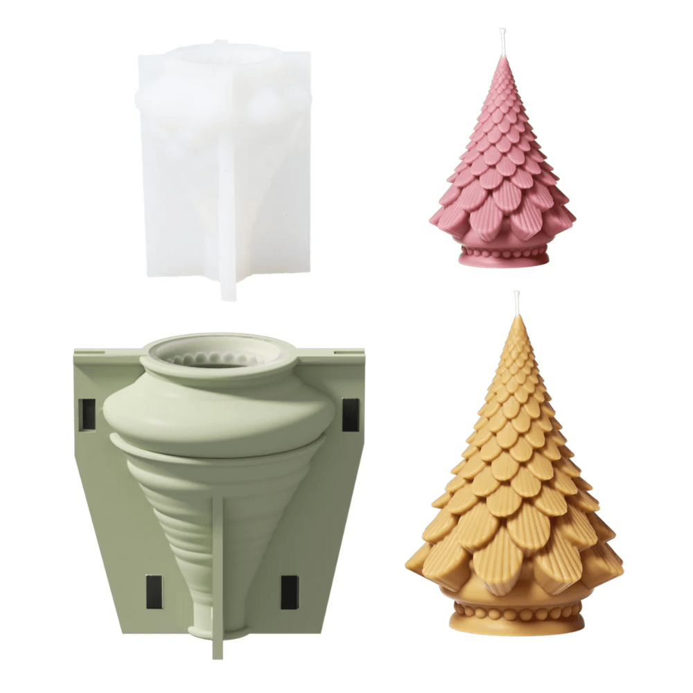 Boowan Nicole: Pinecone Christmas Tree Candle Silicone Mold - BohriAli.com