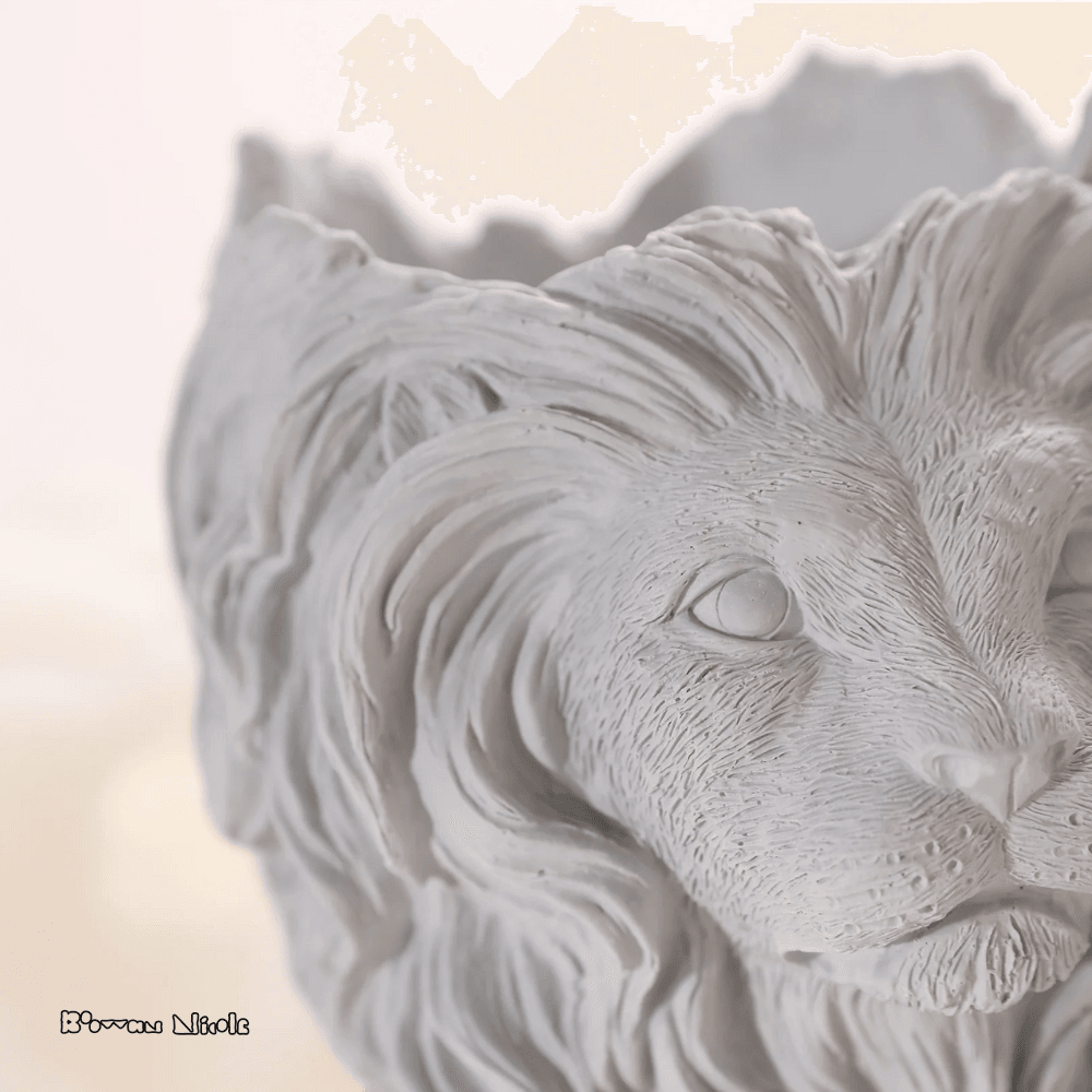 Boowan Nicole: Lion Head Concrete Planter& Vase Pot Silicone Mold - BohriAli.com