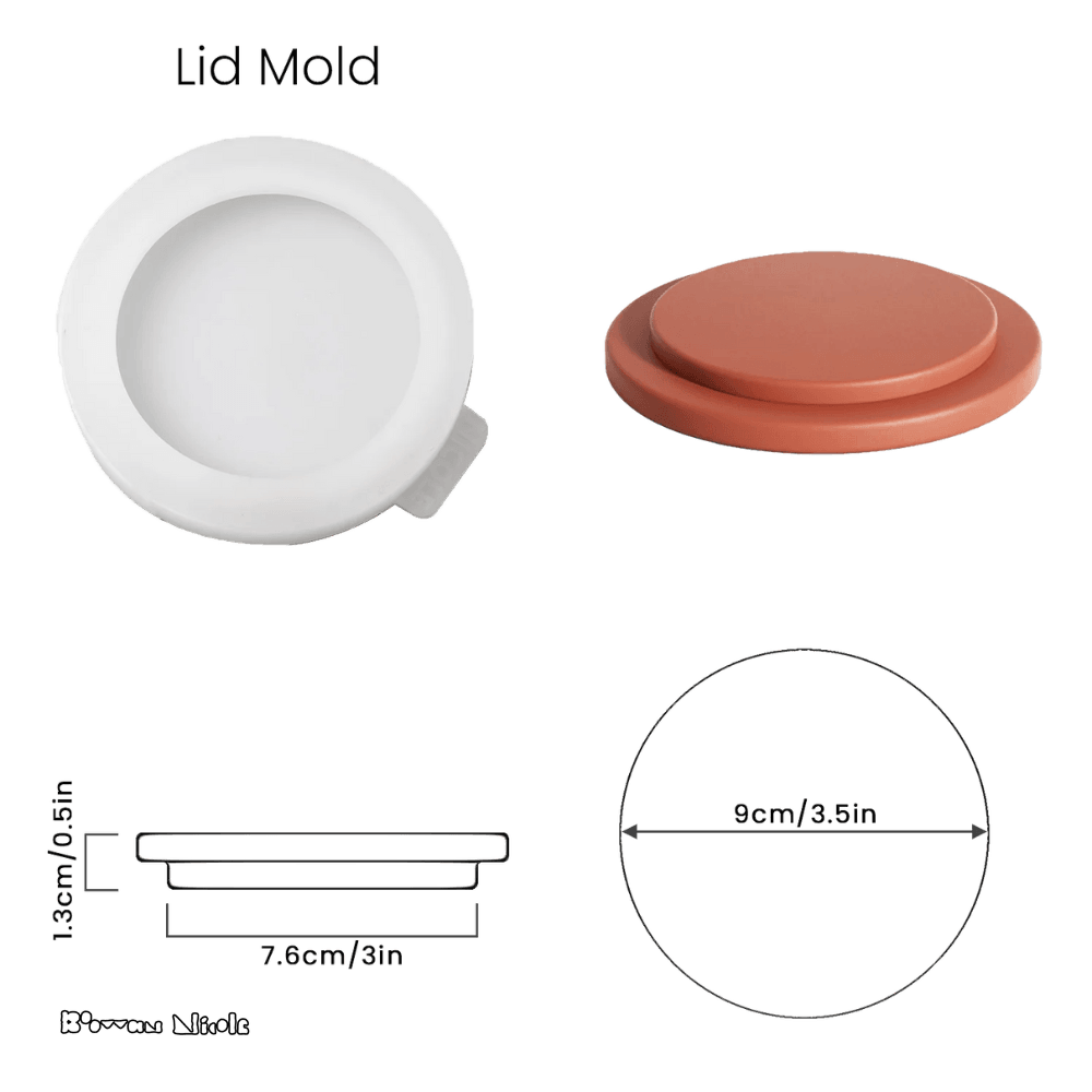 Boowan Nicole: Pattern Candle Jars With Lid Silicone Mould - BohriAli.com