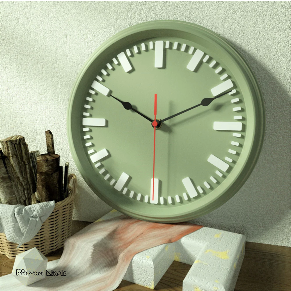 Boowan Nicole: Concrete Wall Clock Dial Plate Silicone Mould