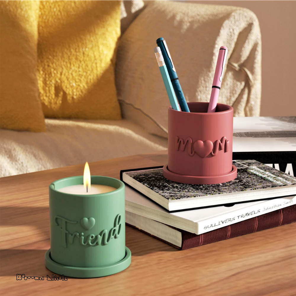 Boowan Nicole: Let Love Grow Collection Plant Pot & Candle Jar (No Lid)