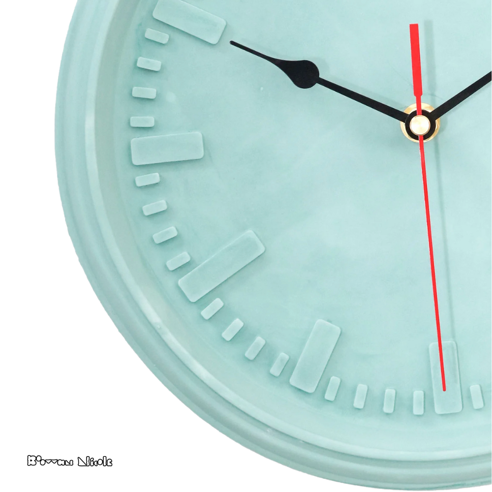 Boowan Nicole: Concrete Wall Clock Dial Plate Silicone Mould