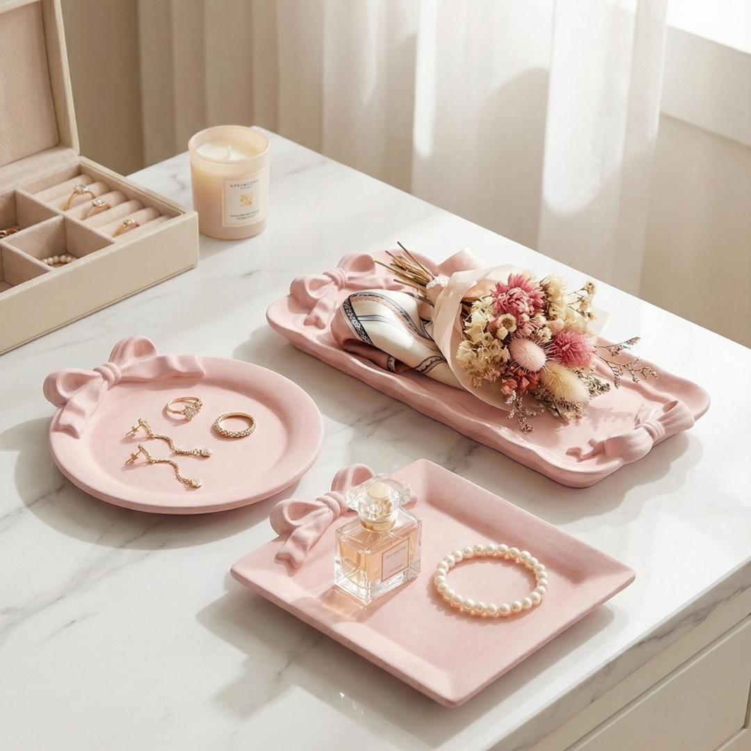 Bow Lace Tray Silicone Mould | For Concrete | Jesmonite®️| Resin