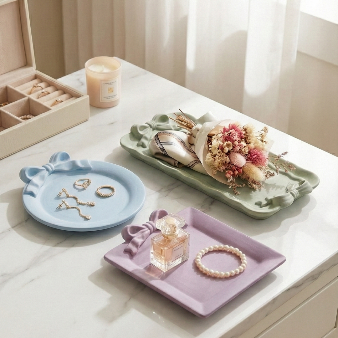 Bow Lace Tray Silicone Mould | For Concrete | Jesmonite®️| Resin