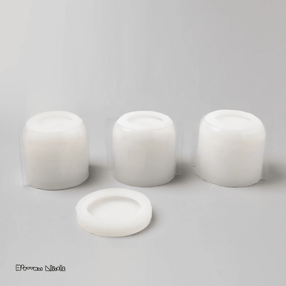 Boowan Nicole: Pattern Candle Jars With Lid Silicone Mould - BohriAli.com