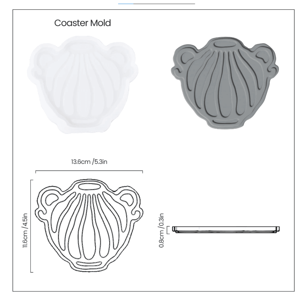 Boowan Nicole: Elegant Vase Silhouettes Coaster Collection Silicone Mold - BohriAli.com