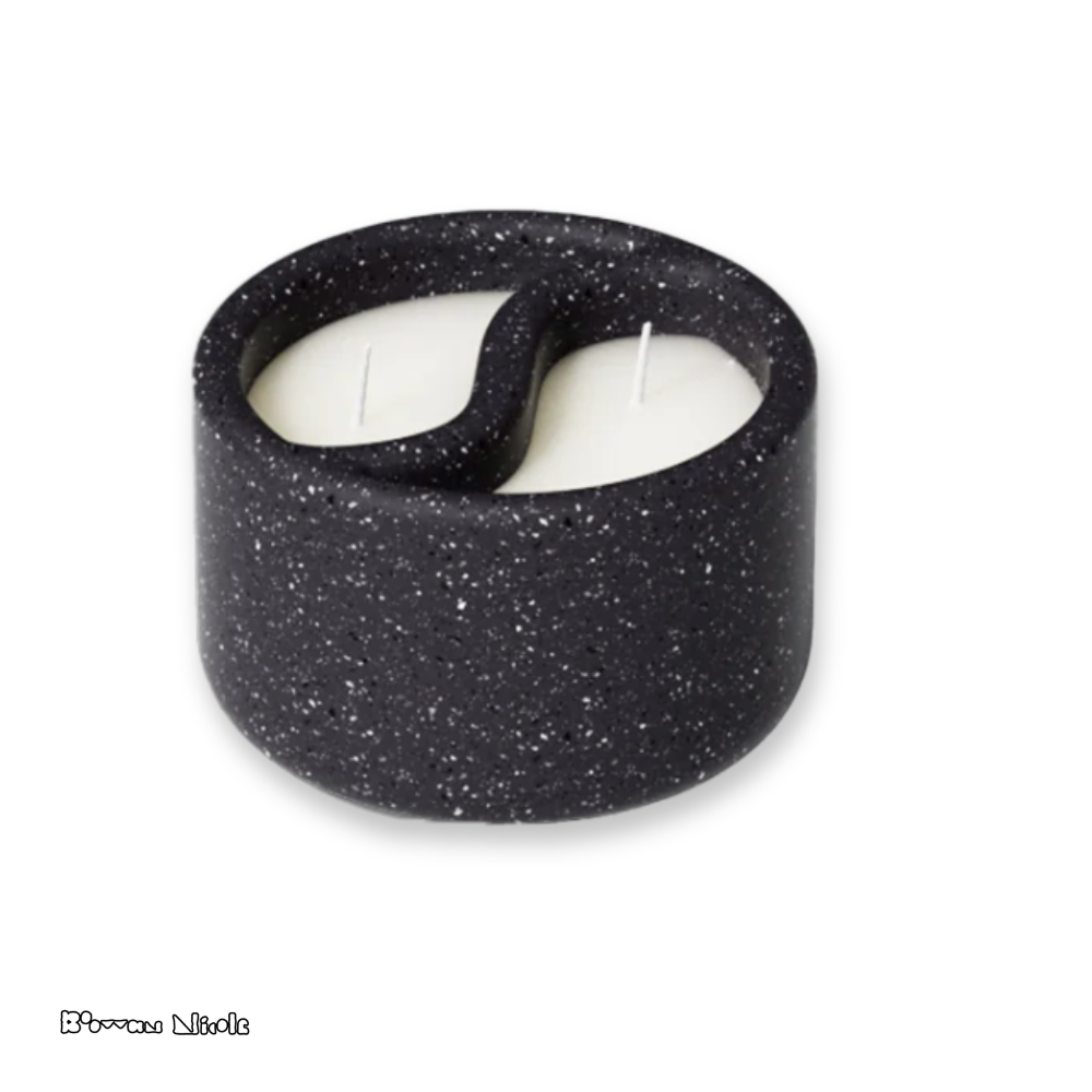 Boowan Nicole: Yin Yang Concrete Candle Jar Silicone Mold