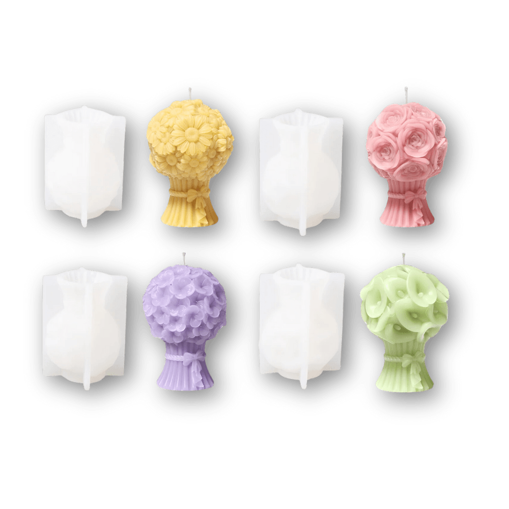 Boowan Nicole: Bouquet Flourishing Candle Silicone Mould Collection - BohriAli.com
