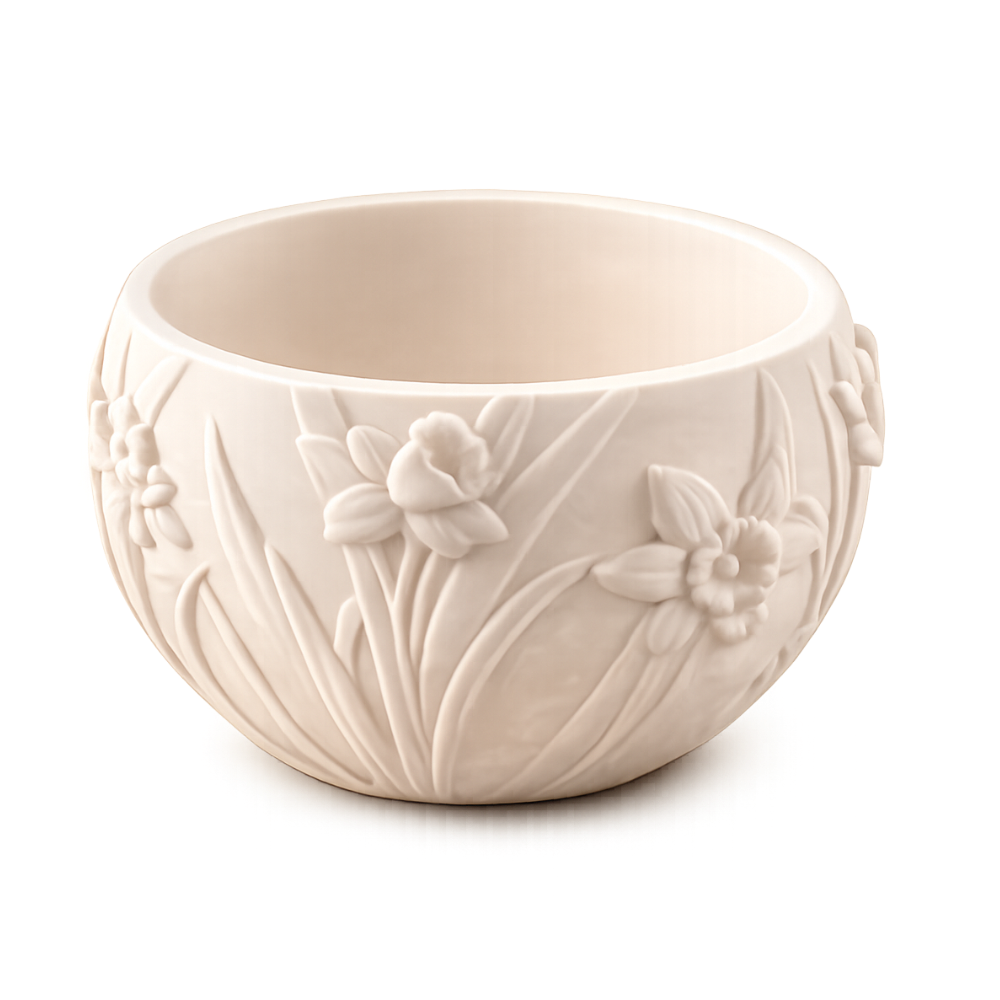 Embossed Flower Bowl Silicone Mould | For Concrete | Jesmonite®️