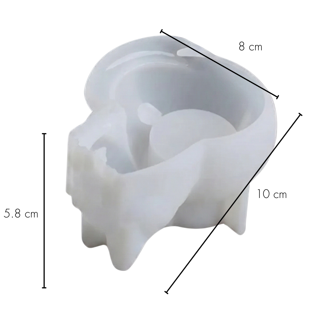 3D Cat Tealight Holder silicone mold | For Concrete | Jesmonite®️| Resin