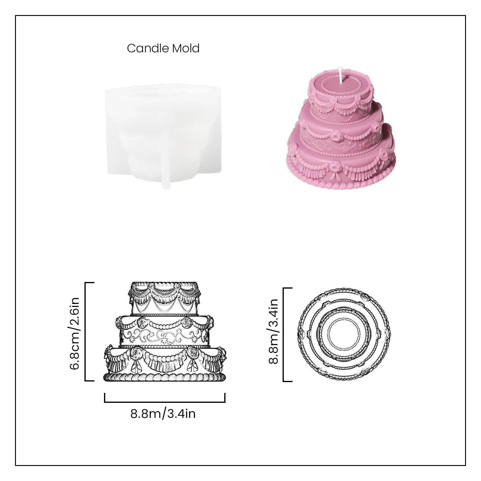 Boowan Nicole: Cake-A-Licious Candle Silicone Mold Collection - BohriAli.com