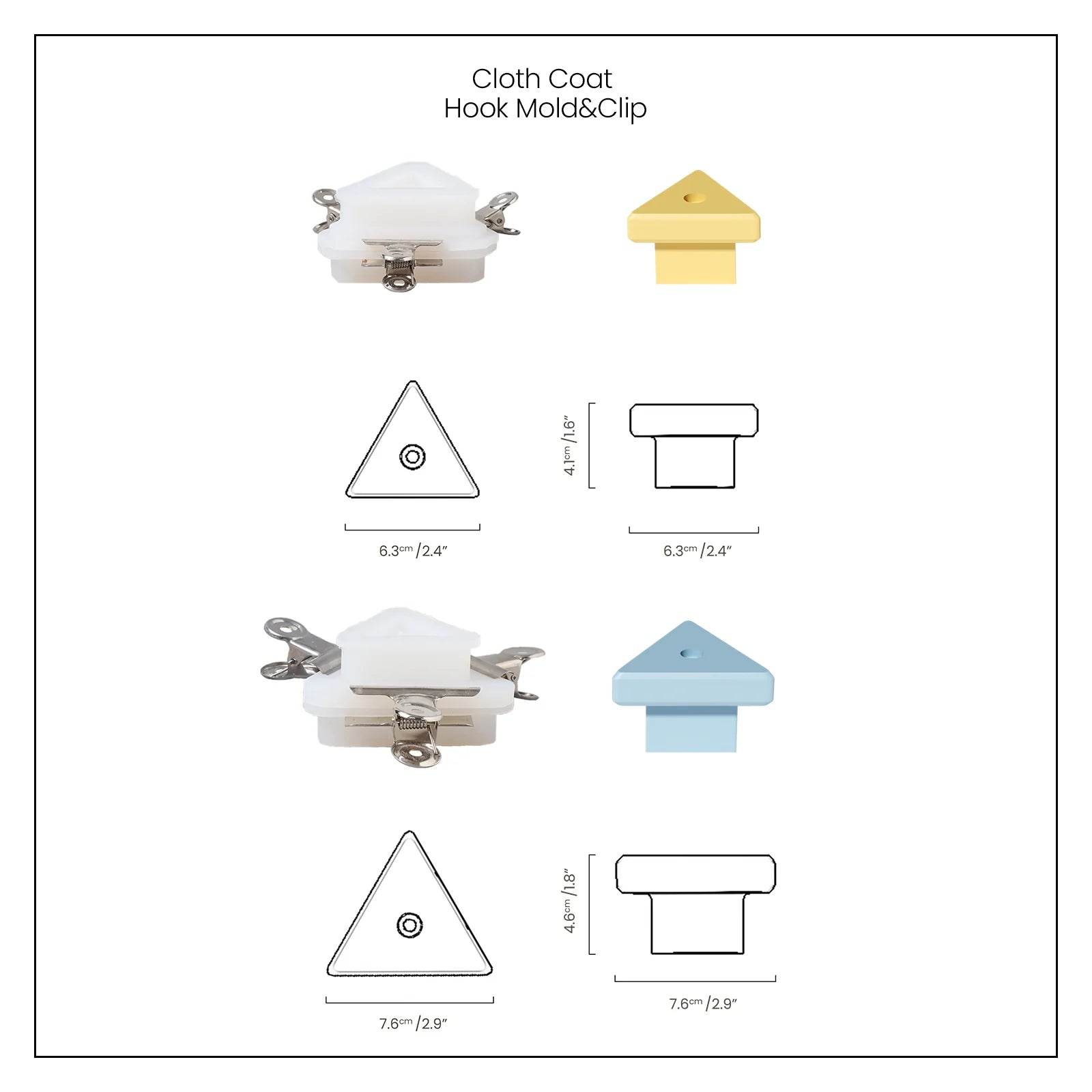 Boowan Nicole: Triangle Wall Cloth Coat Hook Silicone Mold - BohriAli.com