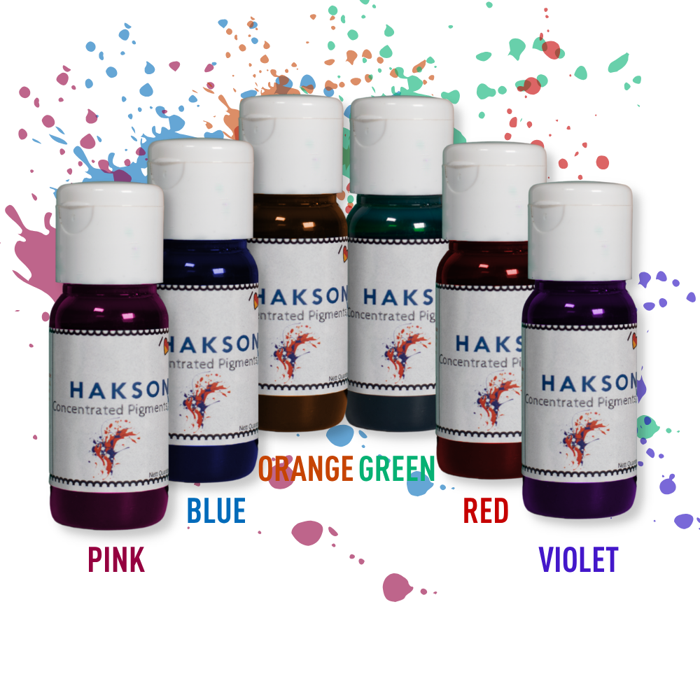 Haksons Concentrated (Translucent) Pigments for Epoxy Resin (Pack of 6)