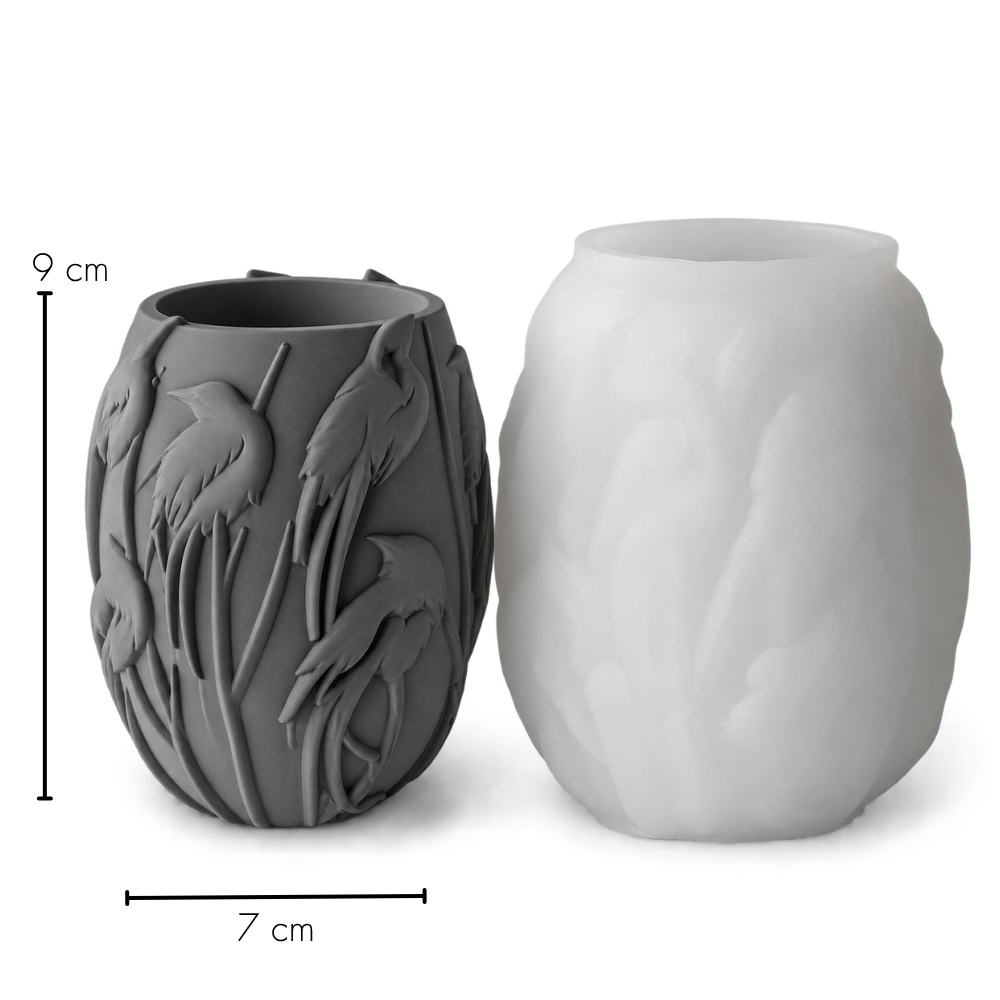 Crane Jar Silicone Mould | For Concrete | Jesmonite®️