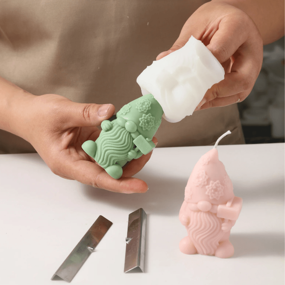 Christmas Floral Hat Gnome Candle Mold - BohriAli.com
