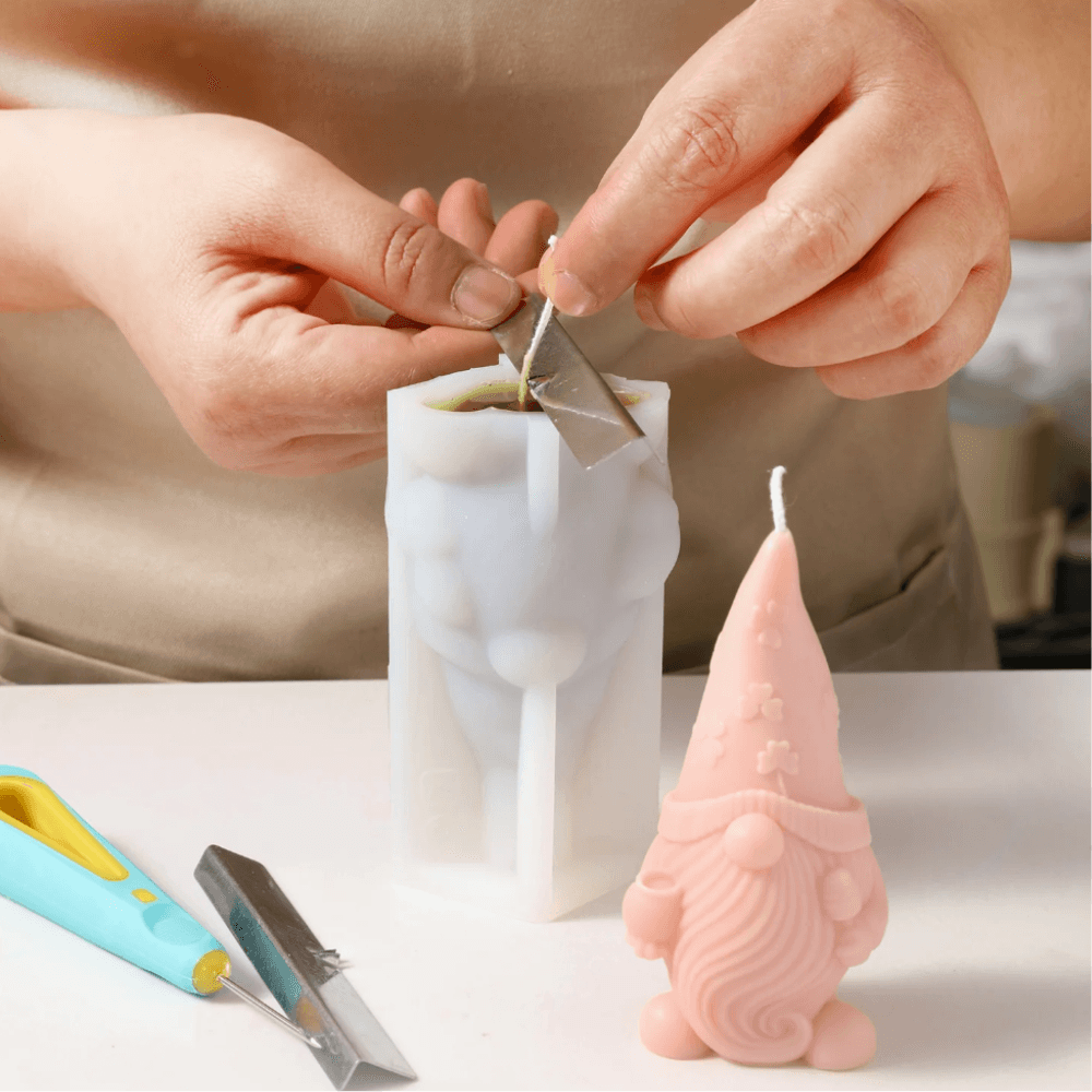 Christmas Floral Hat Gnome Candle Mold - BohriAli.com