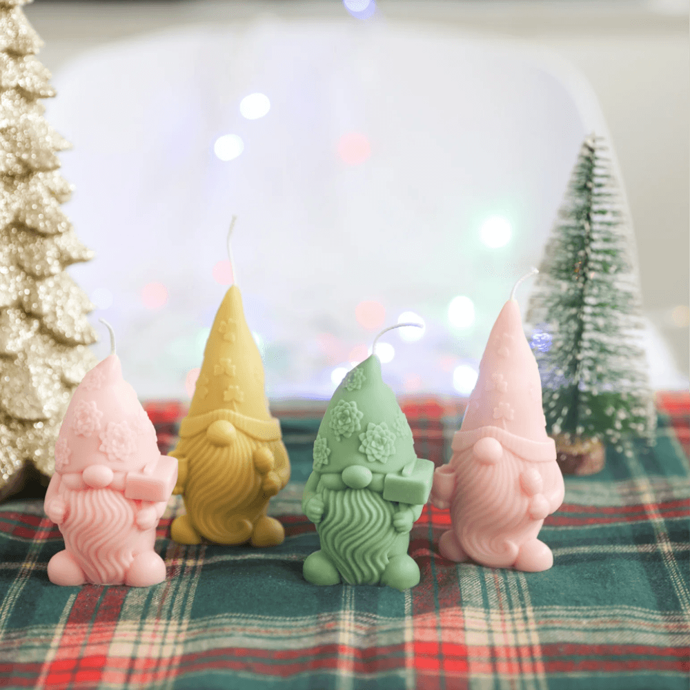 Christmas Floral Hat Gnome Candle Mold - BohriAli.com