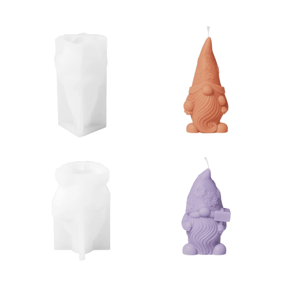 Christmas Floral Hat Gnome Candle Mold - BohriAli.com