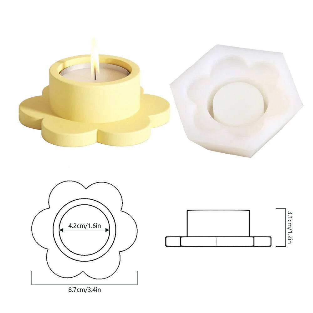 Boowan Nicole: Floral Tea Light Candle Holder Mould - BohriAli.com