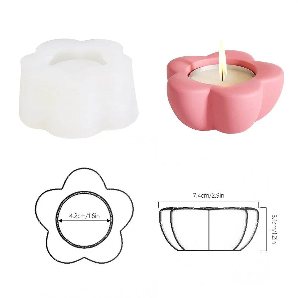 Boowan Nicole: Floral Tea Light Candle Holder Mould - BohriAli.com