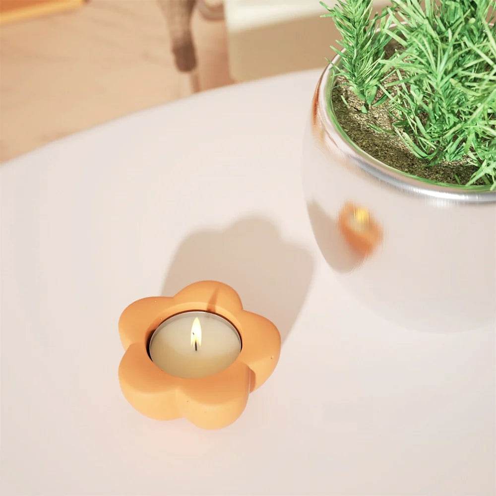 Boowan Nicole: Floral Tea Light Candle Holder Mould - BohriAli.com