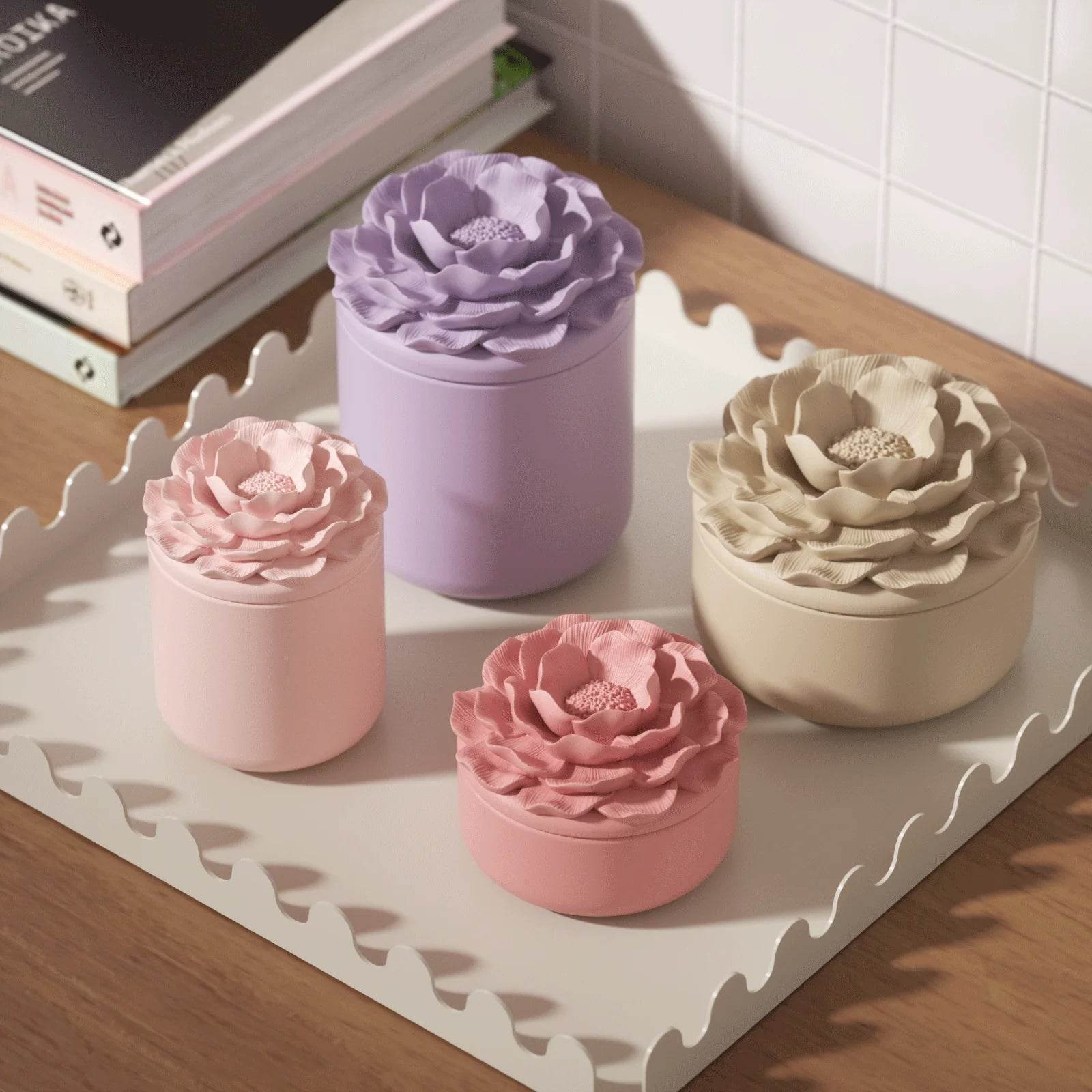 Boowan Nicole: Whispers of Camellia Candle Jar - BohriAli.com
