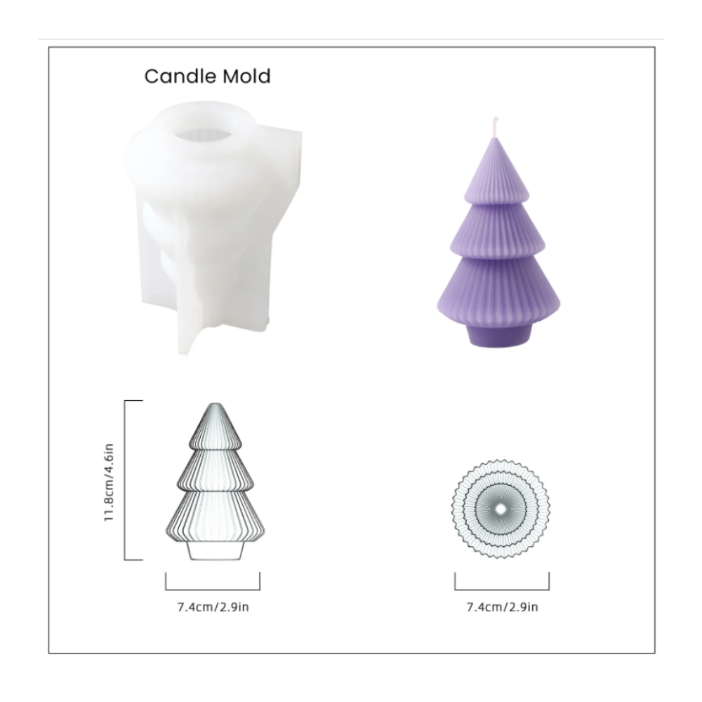 Boowan Nicole: Glowing Christmas Tree Candle Mold Collection