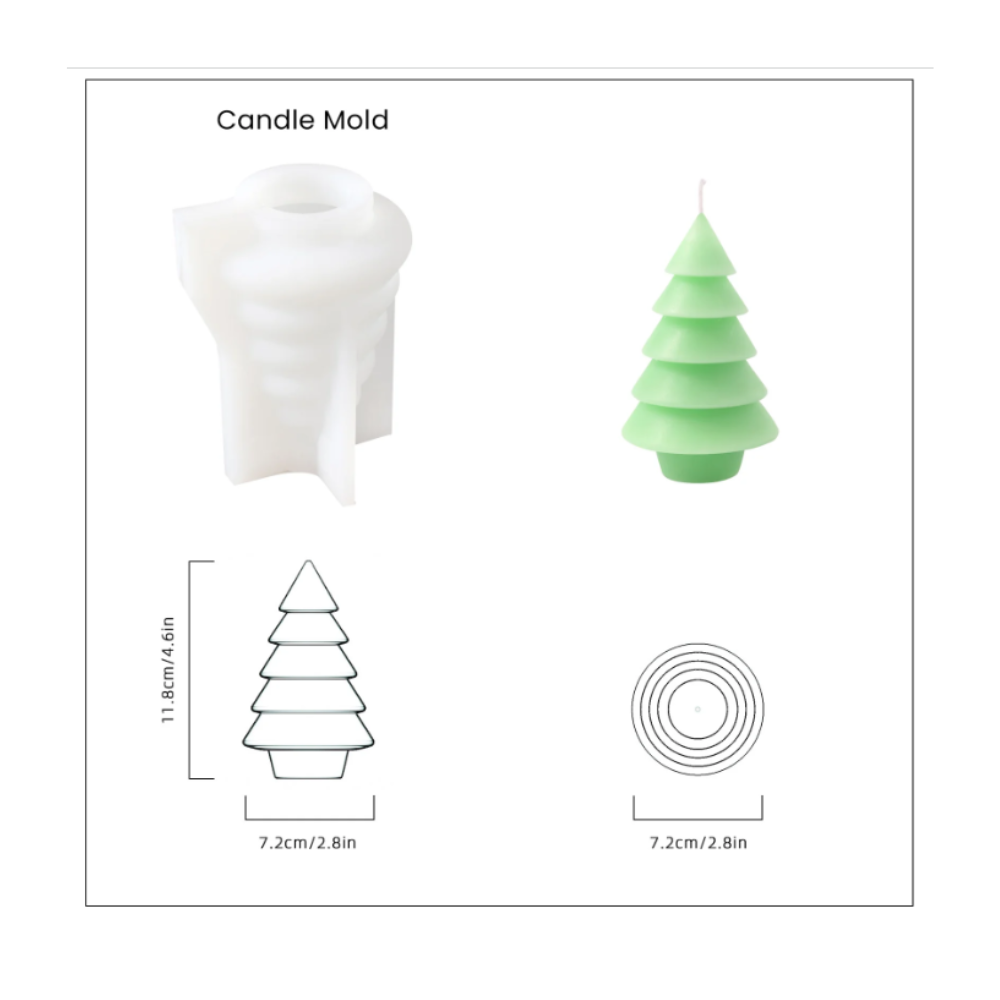 Boowan Nicole: Glowing Christmas Tree Candle Mold Collection