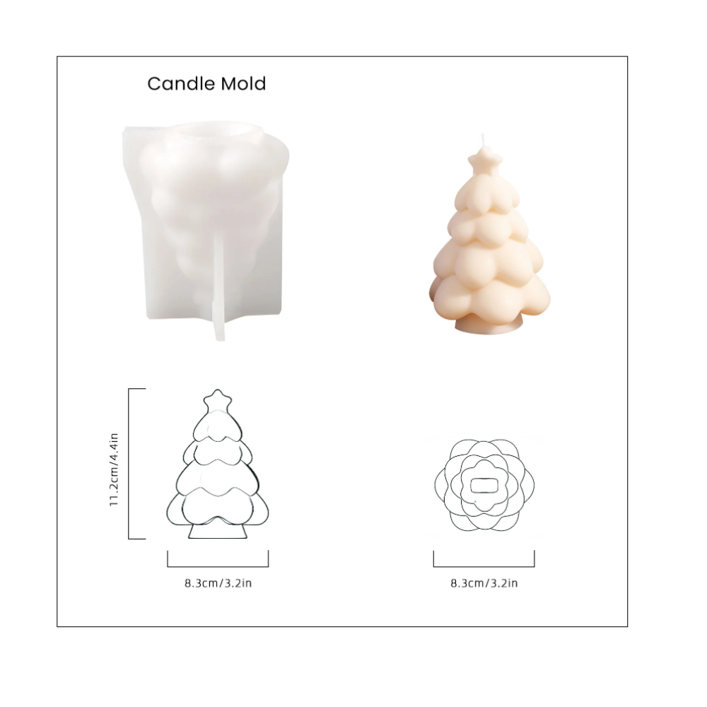 Boowan Nicole: Glowing Christmas Tree Candle Mold Collection