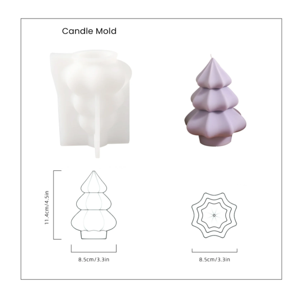 Boowan Nicole: Glowing Christmas Tree Candle Mold Collection