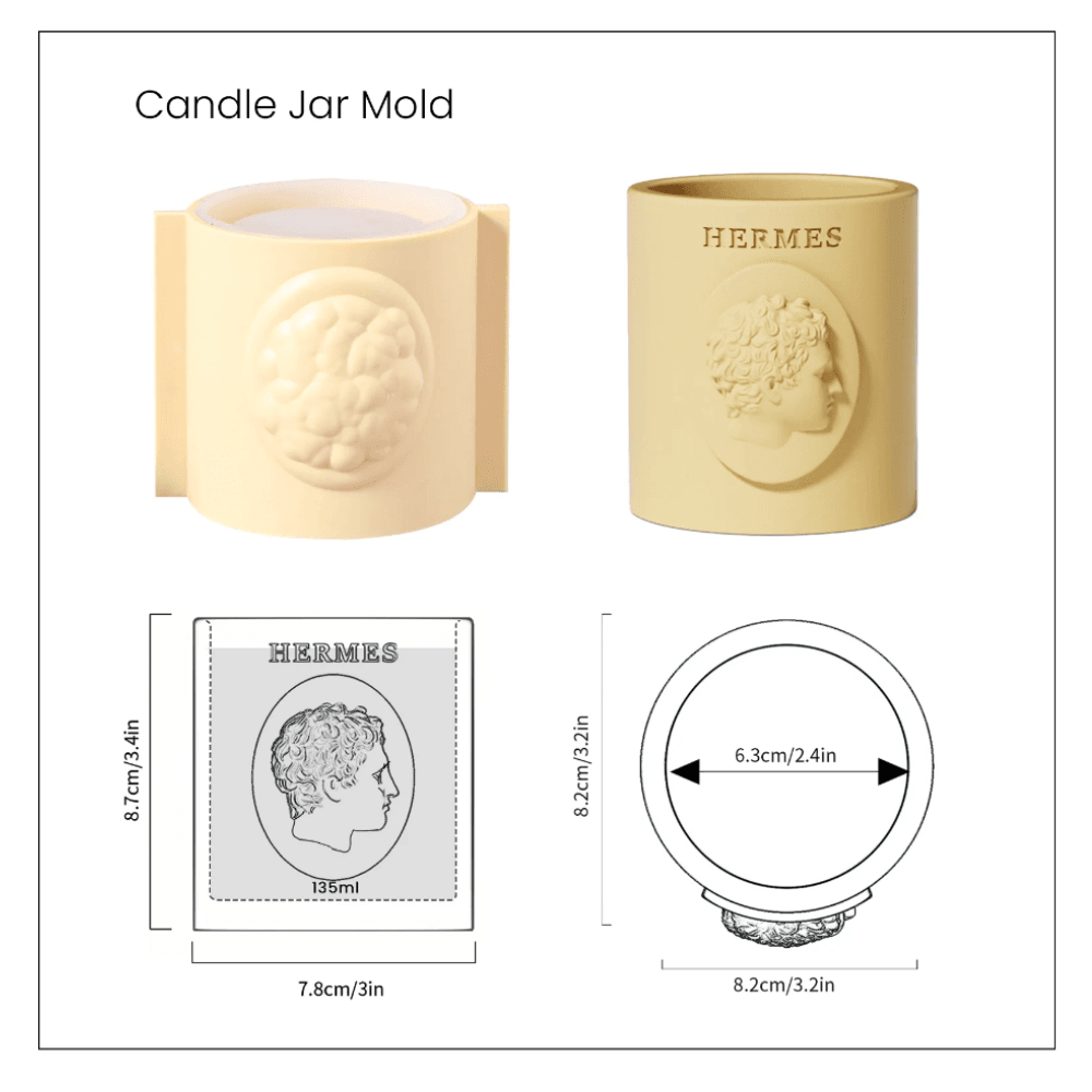 Boowan Nicole: HERMES Candle Jar only Silicone Mould - BohriAli.com