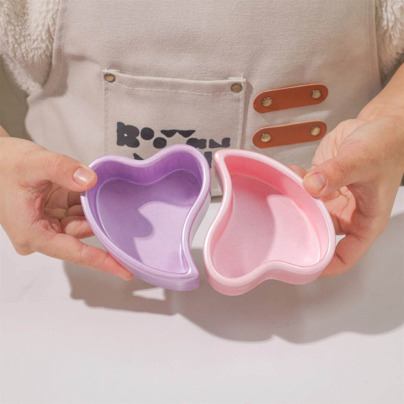 Boowan Nicole: Eternal Kiss of Hearts Candle Jar Silicone Mold - BohriAli.com