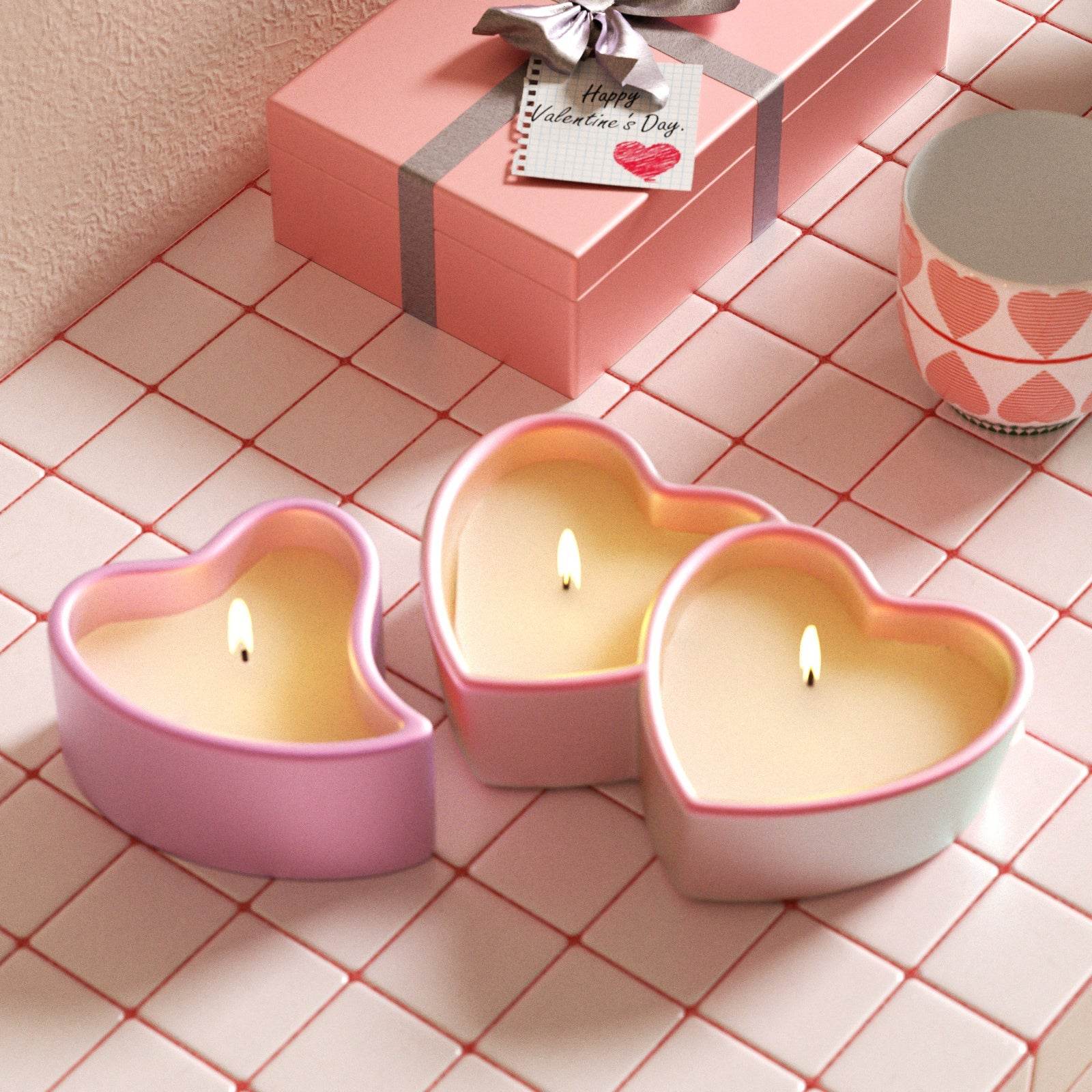 Boowan Nicole: Eternal Kiss of Hearts Candle Jar Silicone Mold - BohriAli.com