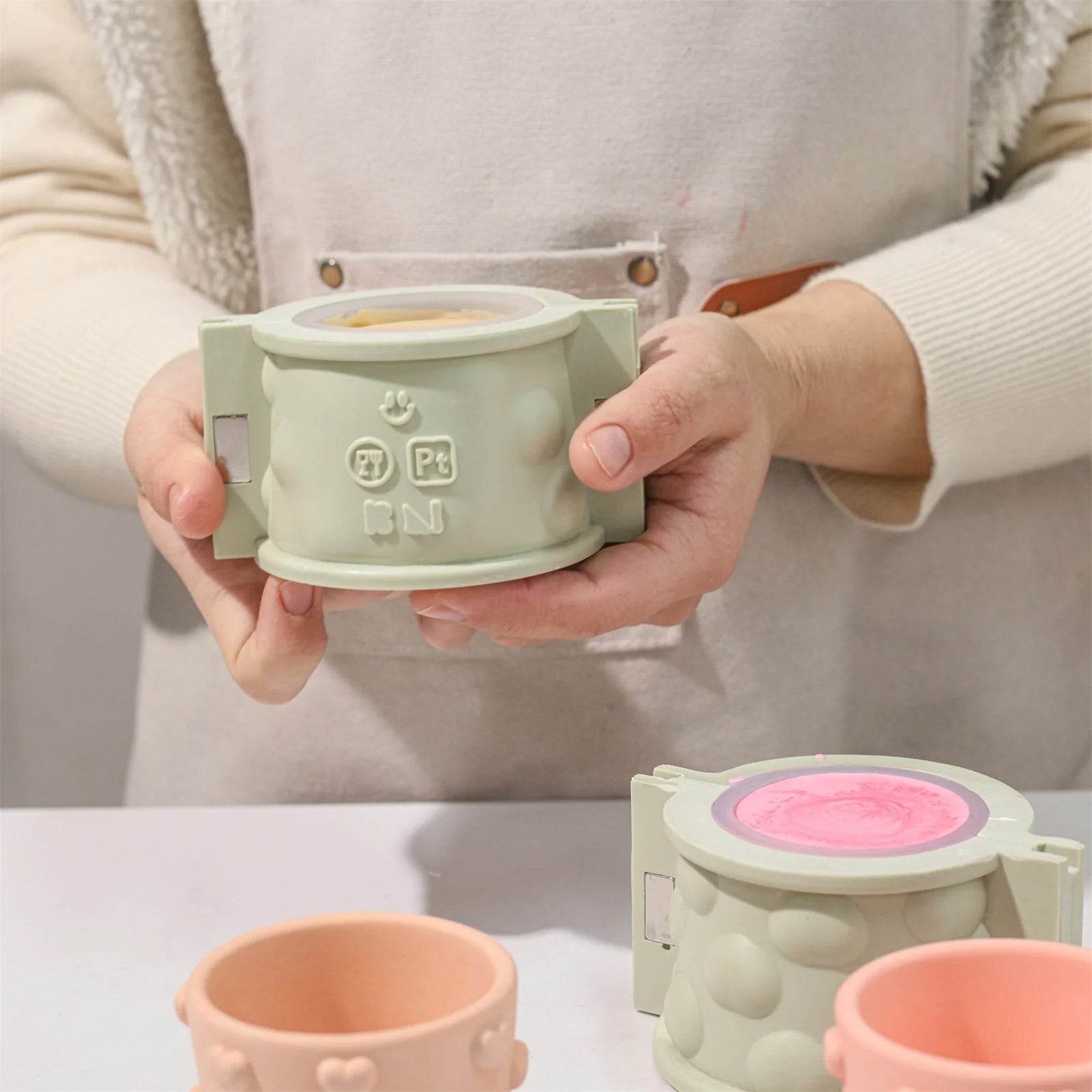 Boowan Nicole: 3.5oz Dreamy Bubble Hearts Candle Jar Silicone Mold - BohriAli.com