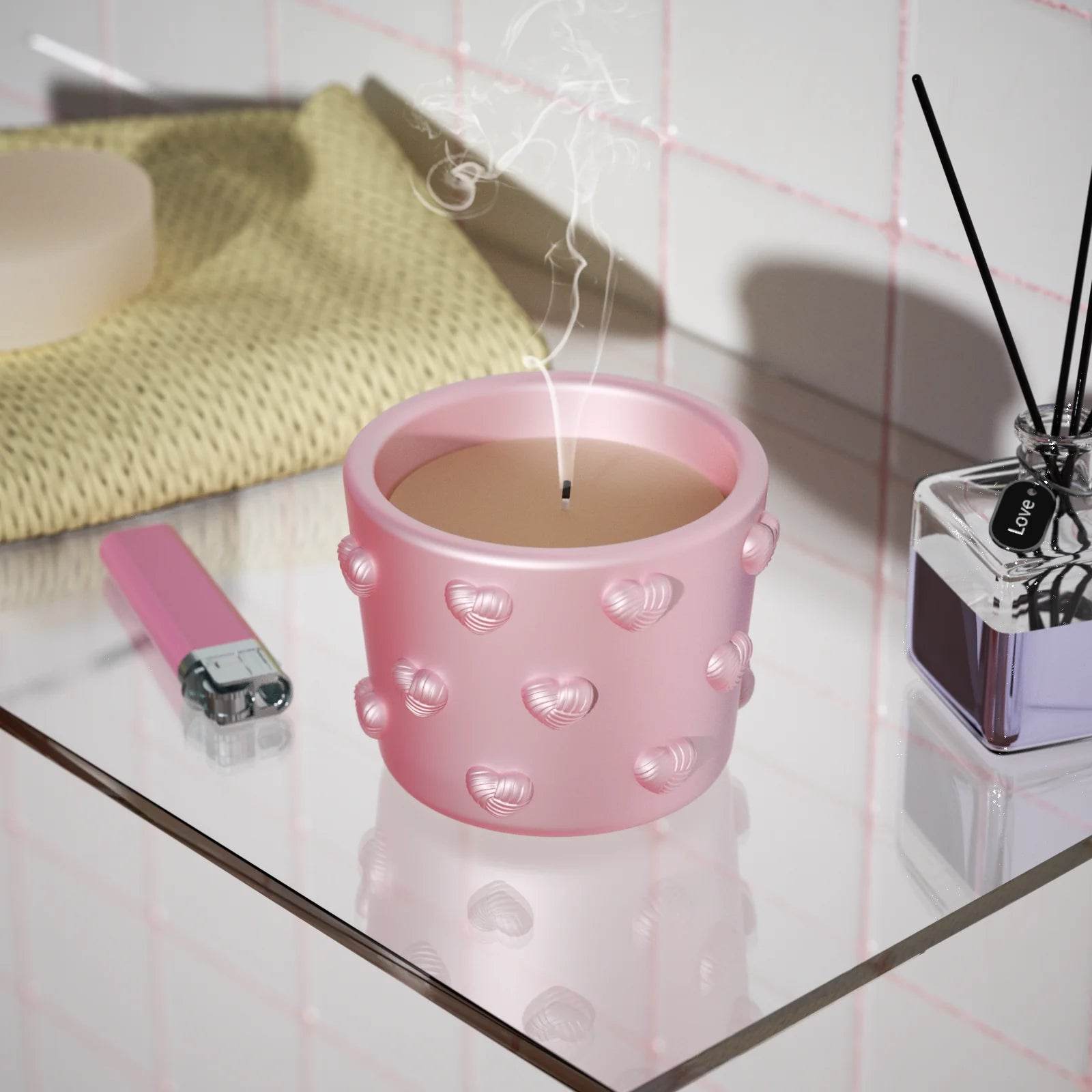 Boowan Nicole: 3.5oz Dreamy Bubble Hearts Candle Jar Silicone Mold - BohriAli.com