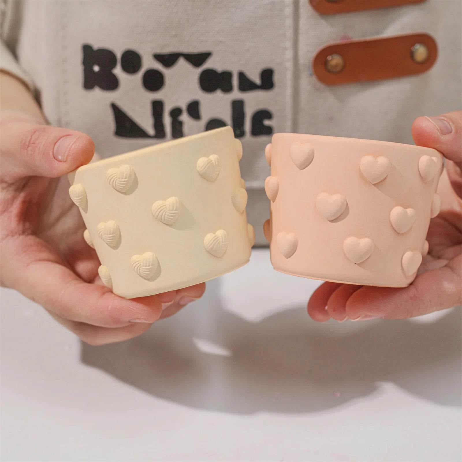 Boowan Nicole: 3.5oz Dreamy Bubble Hearts Candle Jar Silicone Mold - BohriAli.com