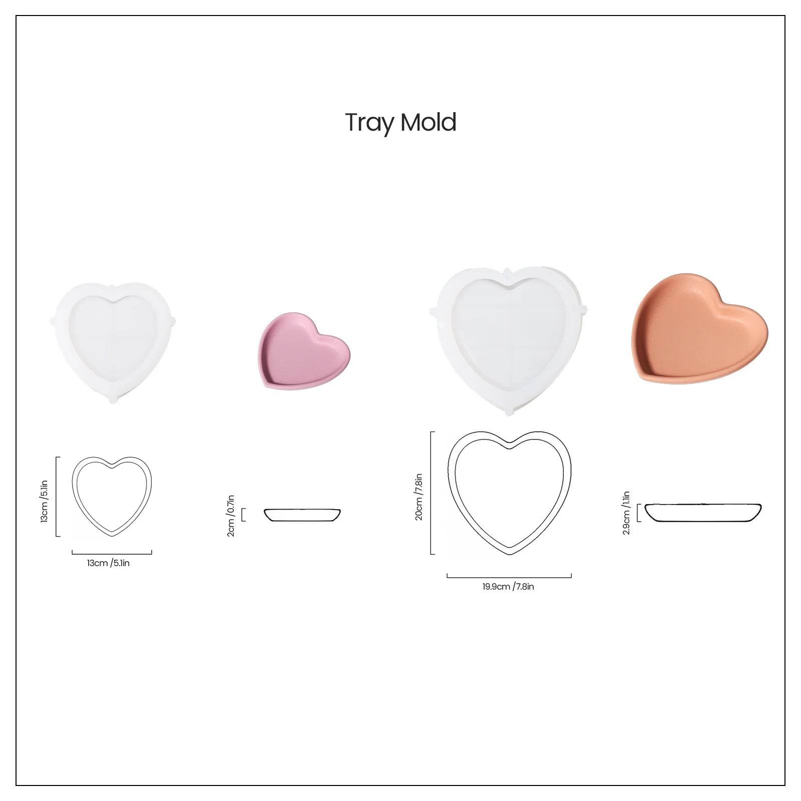 Boowan Nicole: Classic Heart Tray Silicone Mold - BohriAli.com