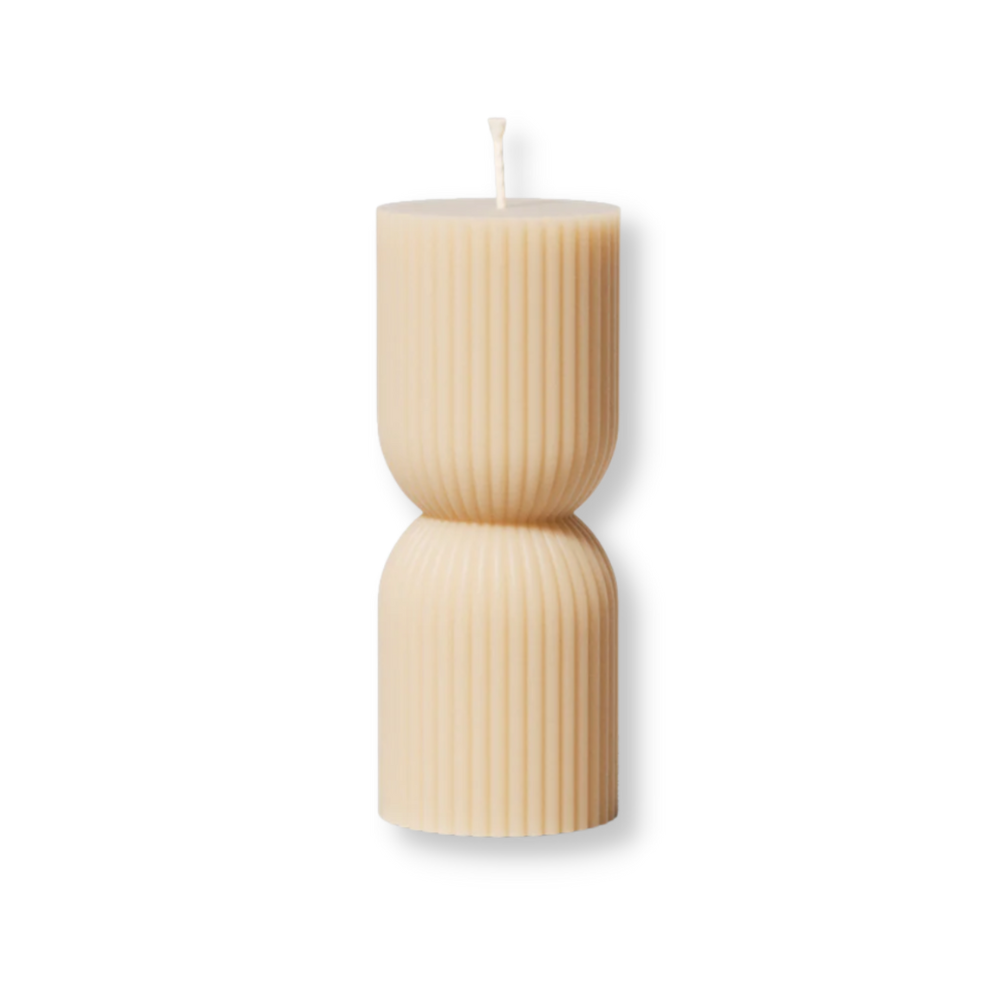 Boowan Nicole: Ribbed Pillar Candle Silicone Molds