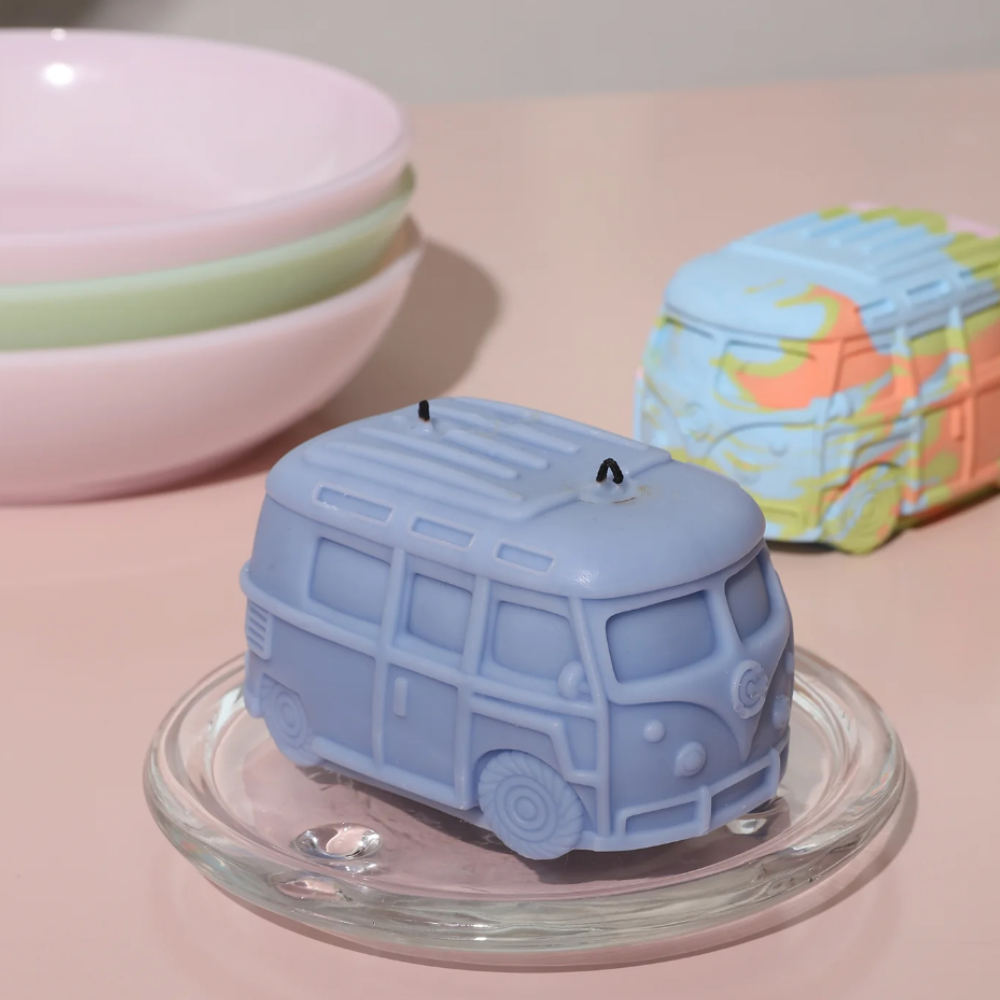 Boowan Nicole: Kombi Vintage Camper Van Candle Silicone Mold