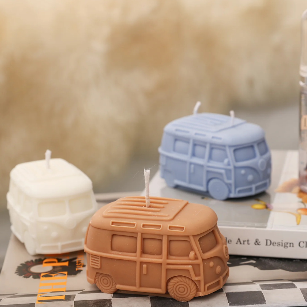 Boowan Nicole: Kombi Vintage Camper Van Candle Silicone Mold